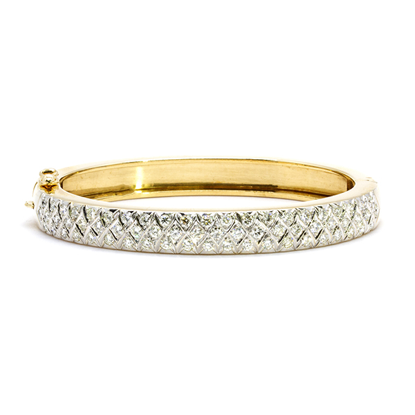 14K Diamond Bangle Bracelet